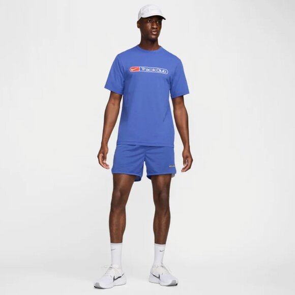 Nike Hyverse Track Club Men's Dri-FIT UV Short-Sleeve Running Gym Top Blue Large - Picture 8 of 13